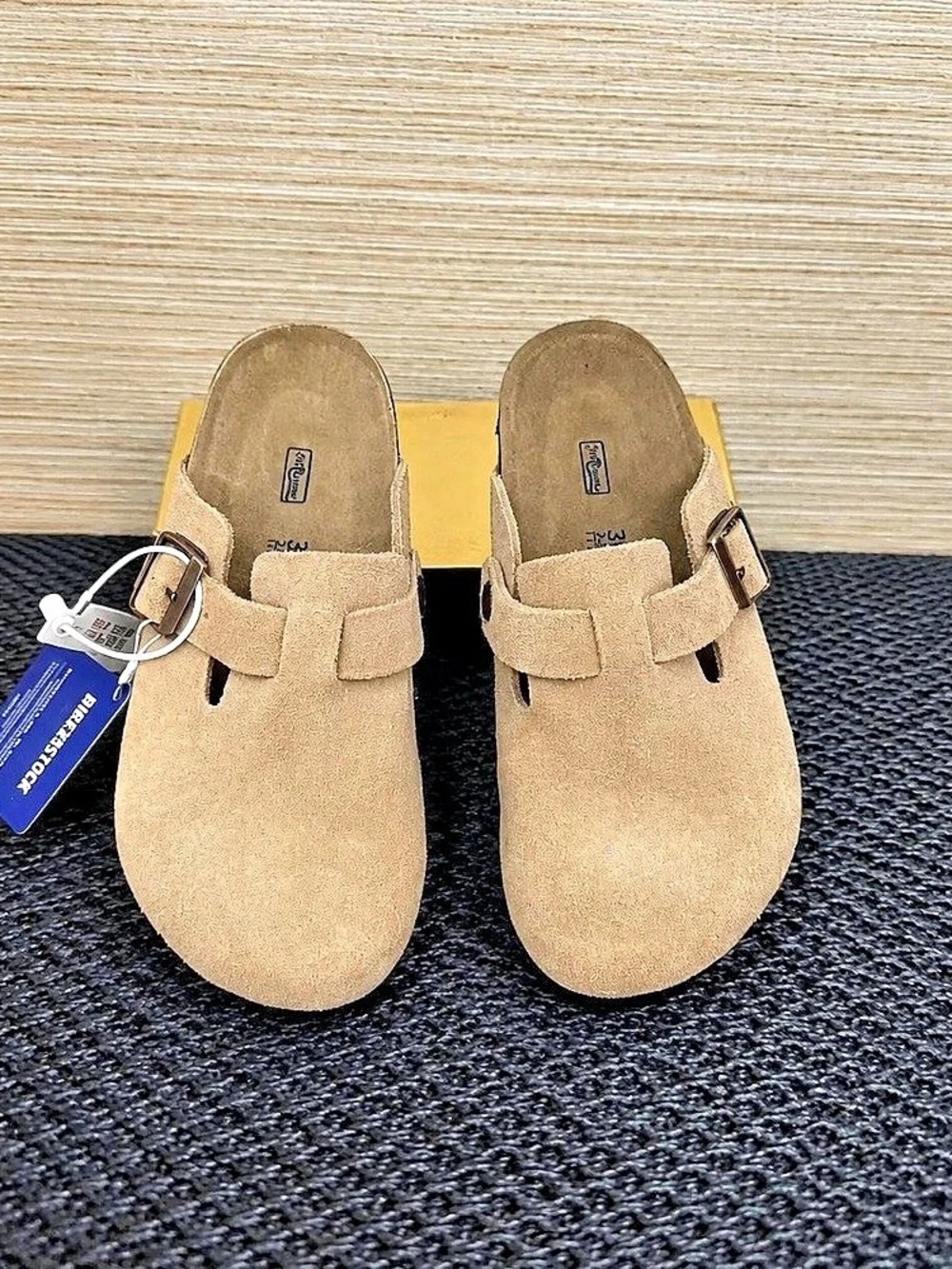 Birkenstock Boston Soft Footbed Suede Leather Clogs in Brown